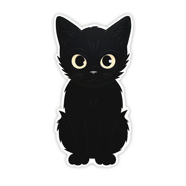 Fekete macska szemből